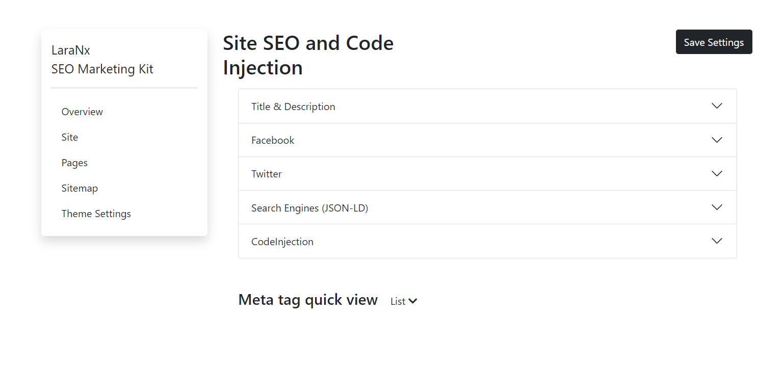 Site Meta Tags